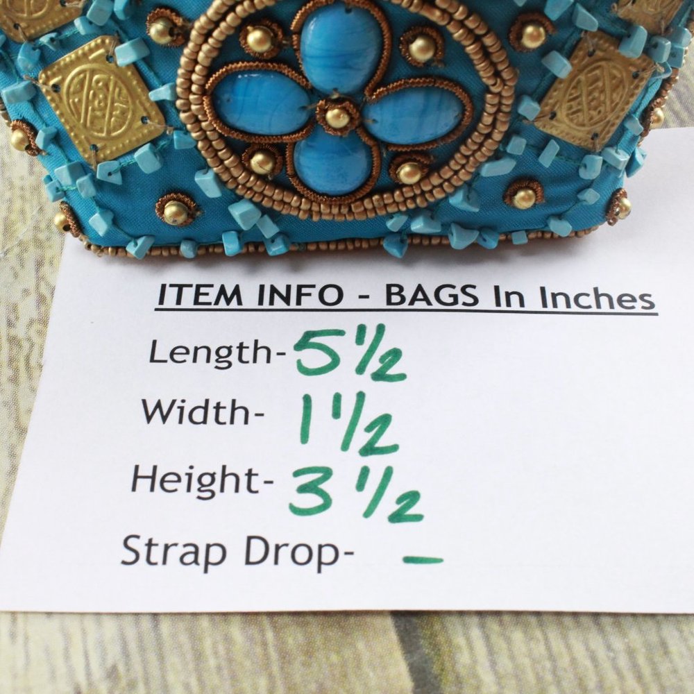 SALE! UNBRANDED Boho Beaded Clutch Wallet Coin Purse - Picture 8 of 8